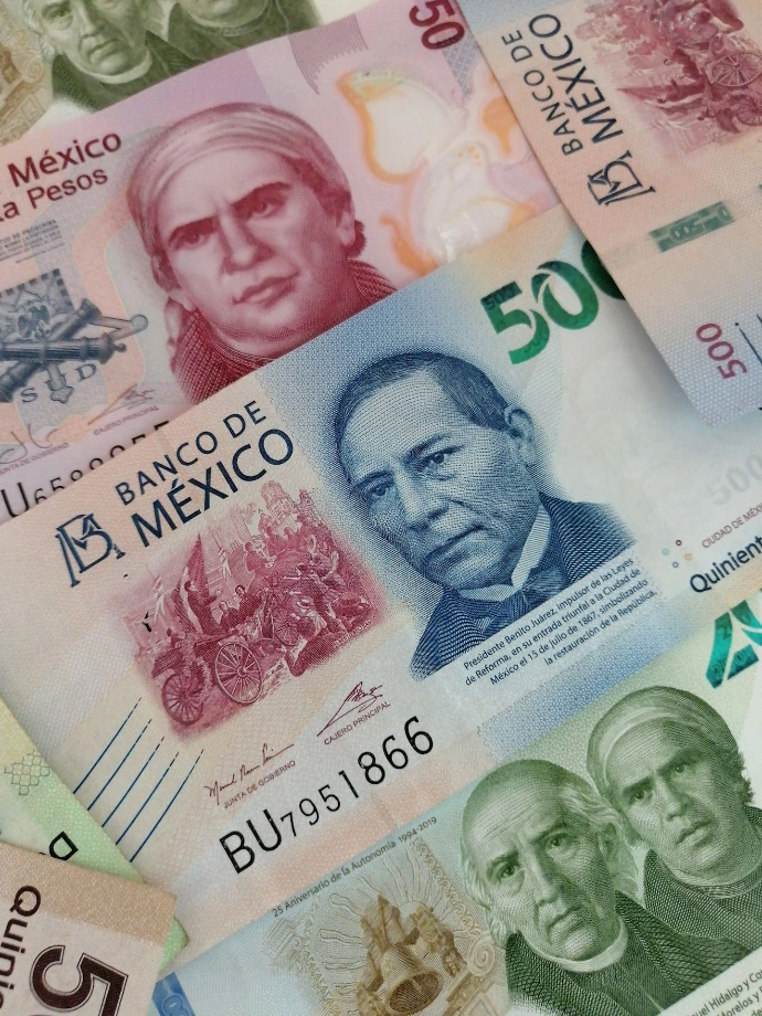 500 Mexican peso BU7951866 banknote